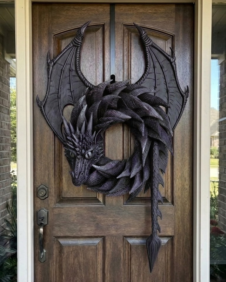 WreathsByRichard™ Handmade Dragon Wreath